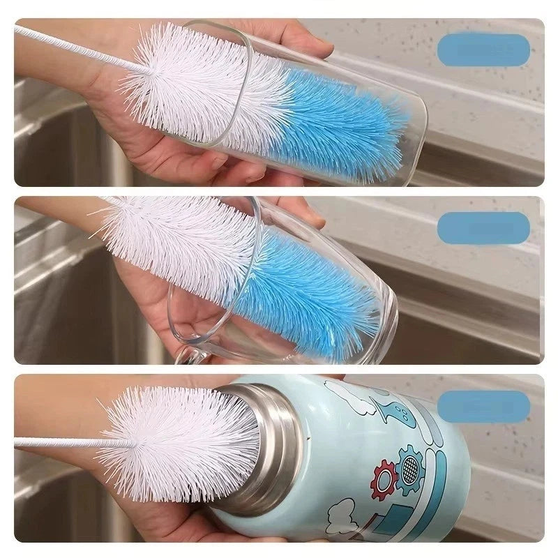 Long Handle Bottle Cleaner Cleaning Brush Cup Inwall Scrubbing Tool FeederWasher